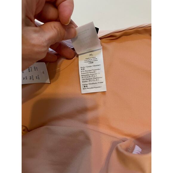 J. Crew High Leg Ribbed Bikini Swim Bottom Light Pink Size Small NEW - Picture 6 of 8